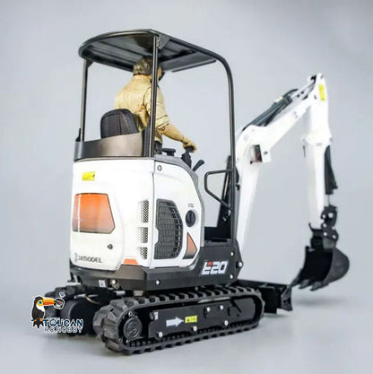 JXModel 1/14 E20 Mini RC Hydraulic Excavator Remote Control Digger Simulation Construction Vehicle Models Sounds Light