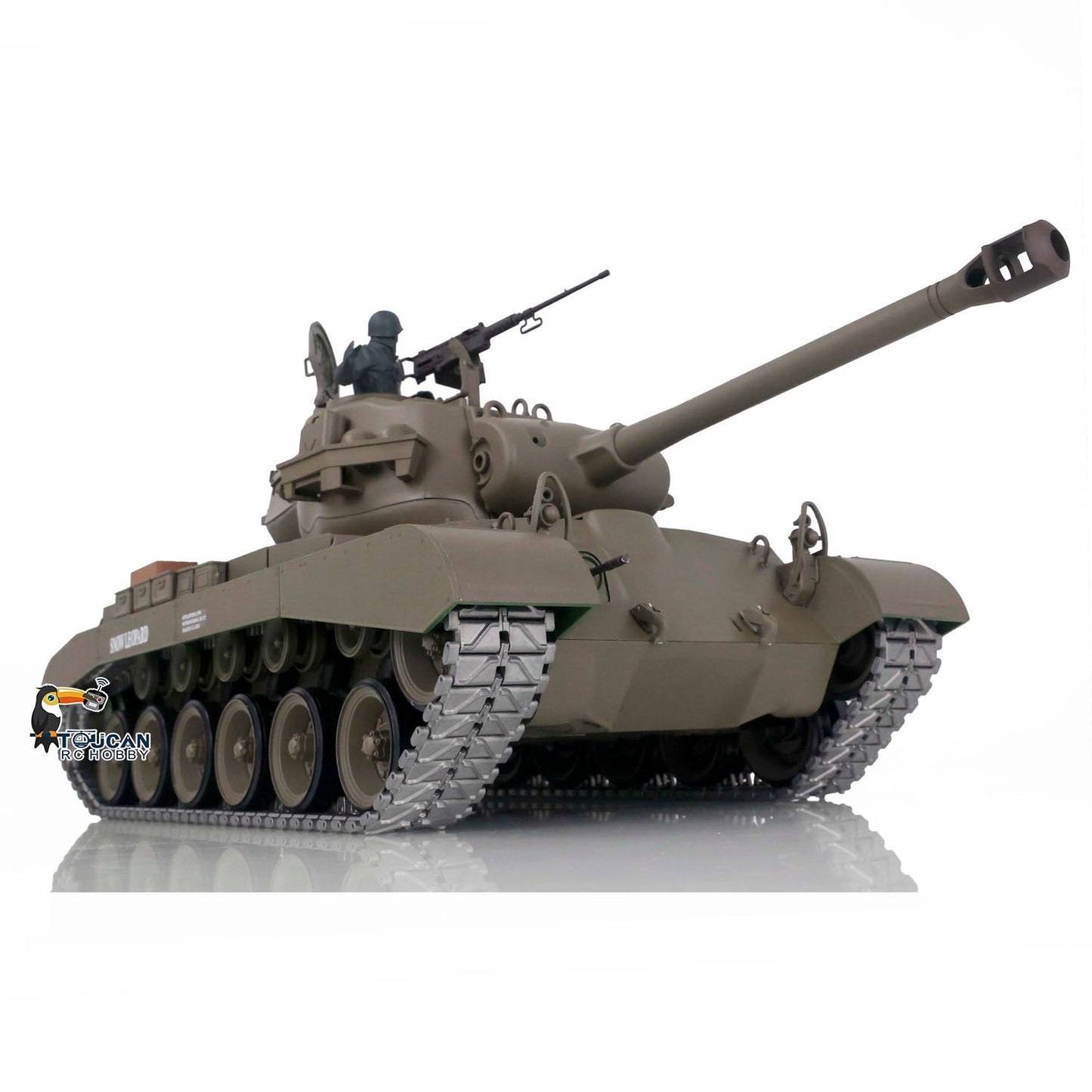 TOUCAN RC HOBBY Henglong 1/16 TK7.0 Promotion 3838 M26 Pershing RTR RC Tank FPV BB IR 360 Degrees Turret Smoke Metal Tracks Sprockets Steel Gearbox Model