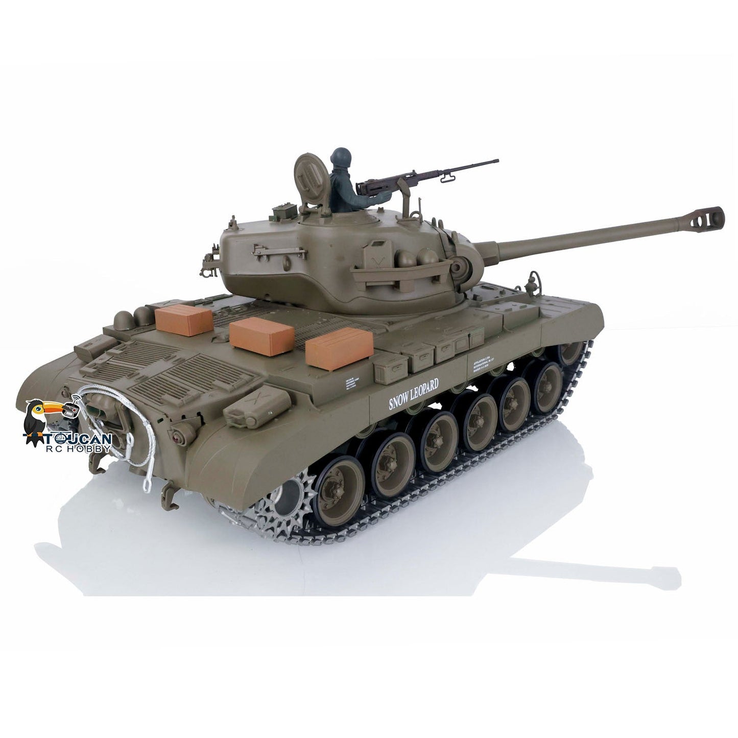 TOUCAN RC HOBBY Henglong 1/16 TK7.0 Promotion 3838 M26 Pershing RTR RC Tank FPV BB IR 360 Degrees Turret Smoke Metal Tracks Sprockets Steel Gearbox Model