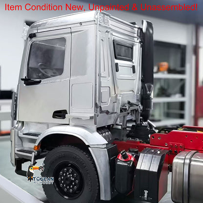 1/14 Unpainted BZ Metal Cabin Kits for RC Tractor Truck Remote Control Dumper Tipper Openable Door No Light System DIY Model