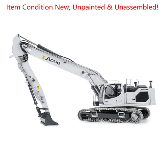 LESU AOUE LR945 KIT Unit 1/14 RC Hydraulic Long-reach Excavator CNC Extended Arm Digger Model Light 7CH Valve 4MPa Pump LCD