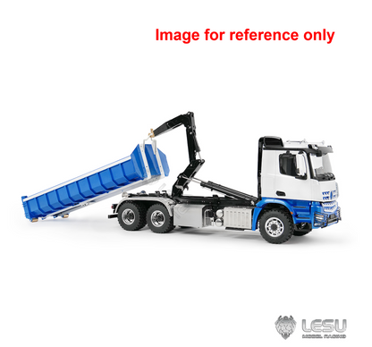 LESU Z0100 1/14 6x6 Metal Hydraulic RC Roll Off Dump Truck with Folding Hook Lift 3 Speed Transmission Differential Lock Light Sound
