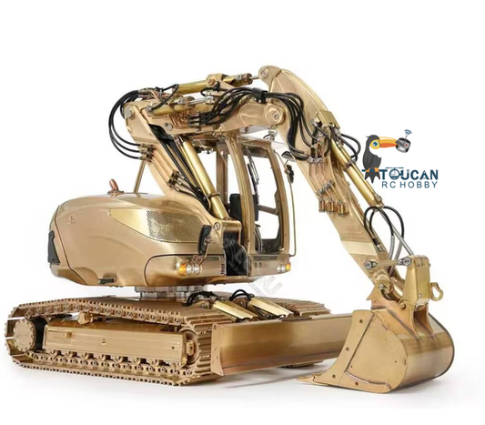 New Pre-order Deposit Brass Special Edition 1/14 LESU MC15 Metal RC Hydraulic Excavator RC Digger Construction Vehicle Custom Limited-edition Art Collectibles