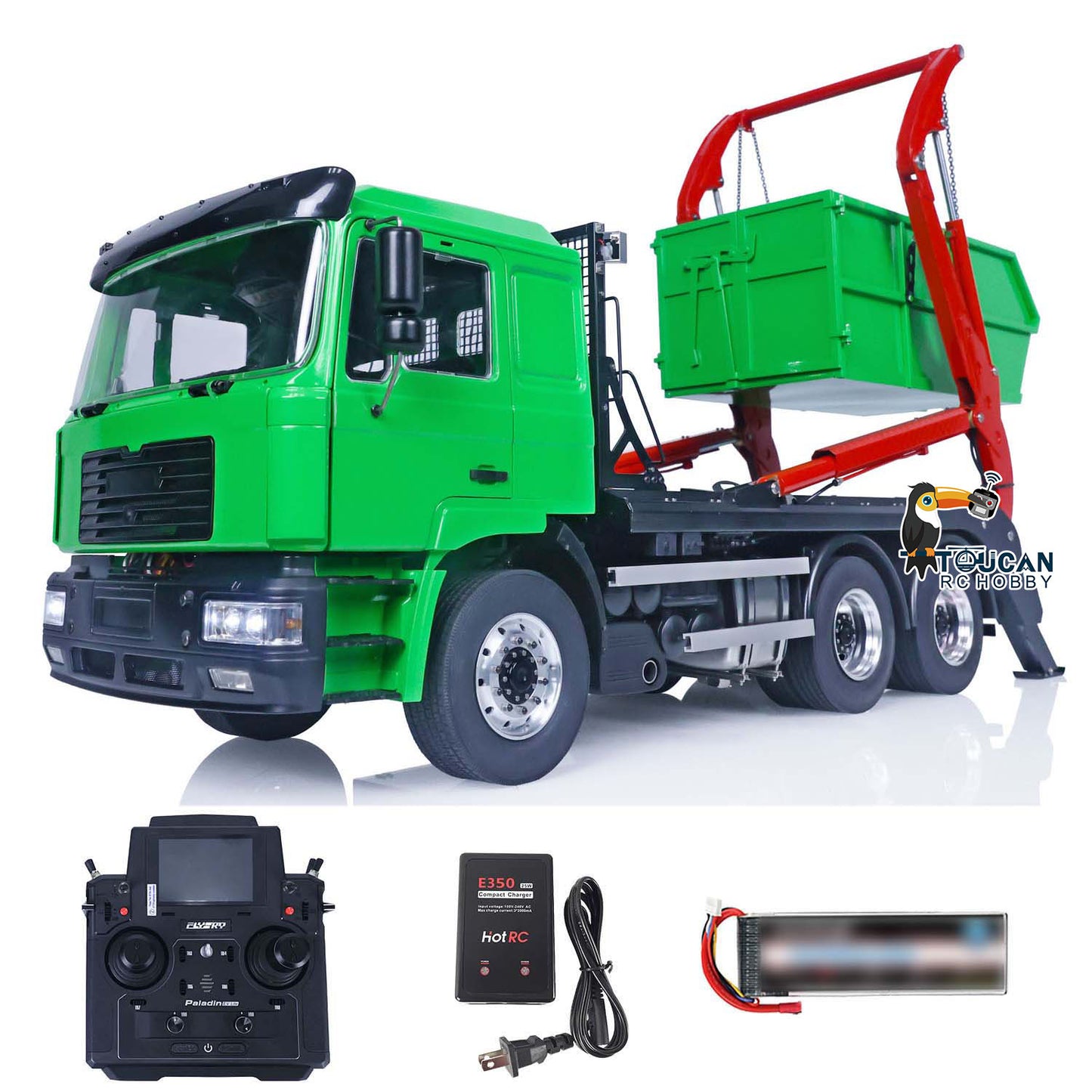 6X4 rc F2000 hydraulic garbage truck toucan coating PL18EVLite two speed gear
