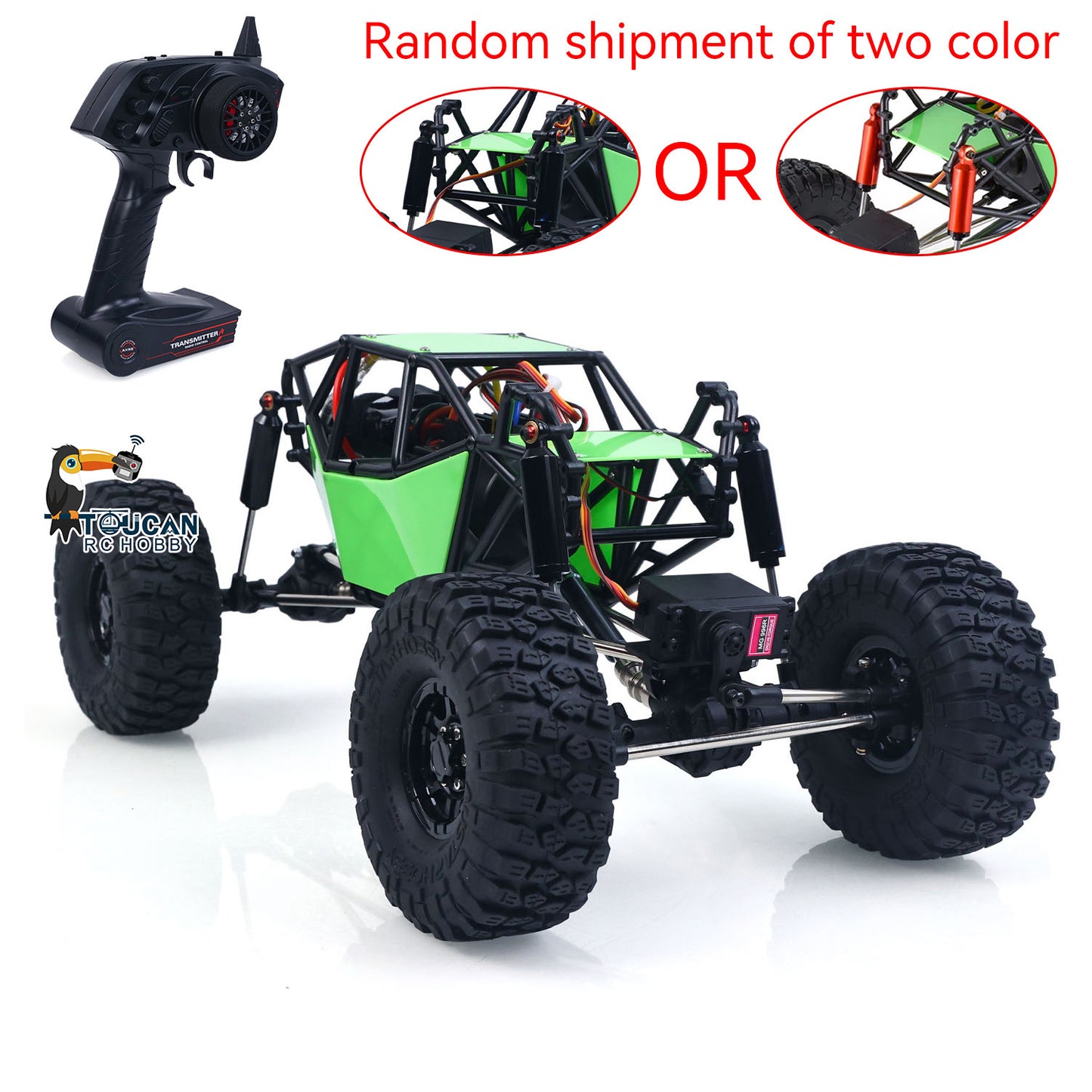US Stock Remote Control 1/10 Rock Crawler 2.4G 4*4 RTR Electric Radio Off-road Truck Emulated Car Hobby Models Painted Assembled
