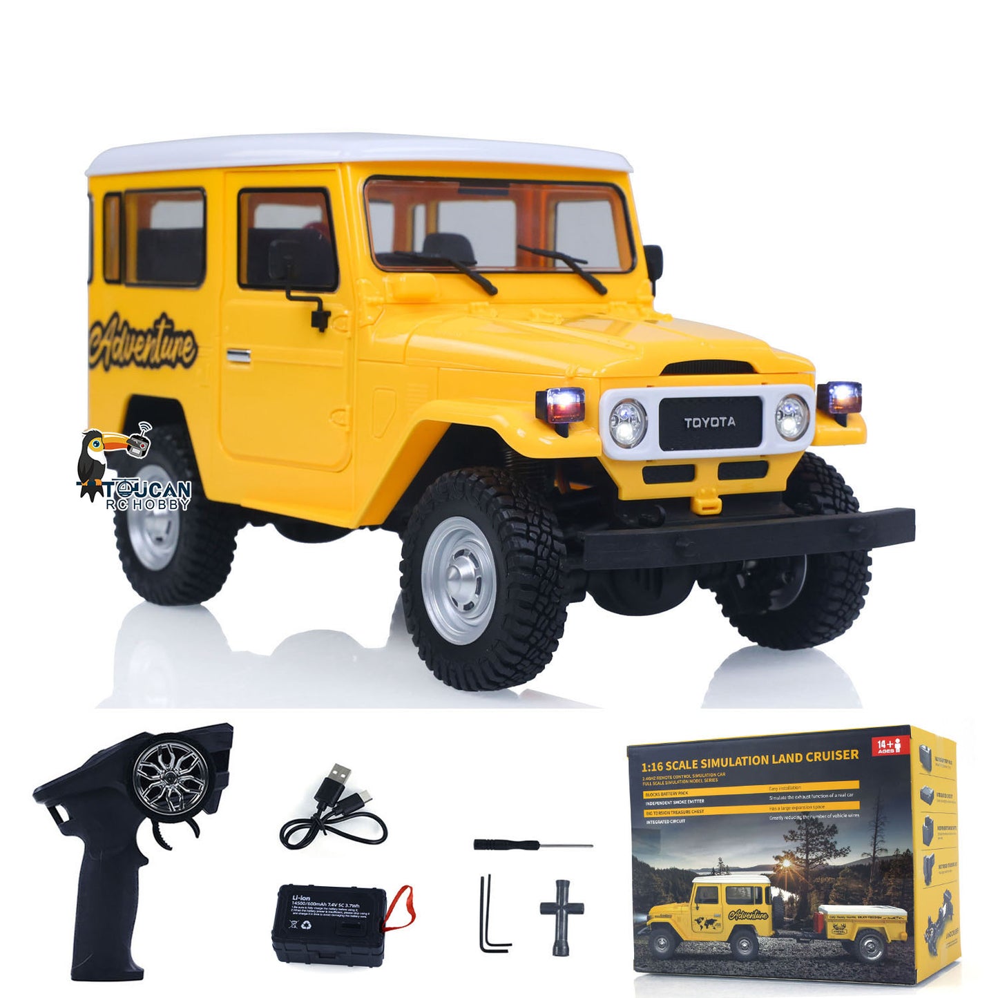 In Stock 1/16 Scale HG 4x4 RC Off-road Vehicle FJ40 Electric Remote Control Crawler Car Painted Assembled Simulation Hobby