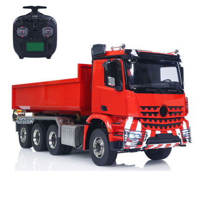 1/14 8x8 RC Hydraulic Roll On Off Full Dump Truck Remote Control Dumper Car Simulation Model PNP Version Light Sound System