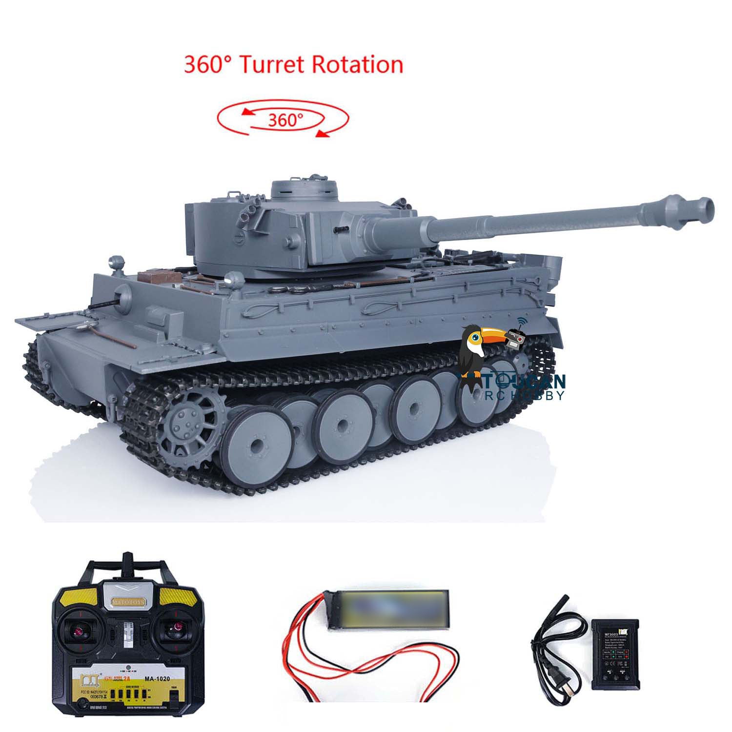Op afstand bestuurbare RC-tank Duitse Tiger I R/C 1:16 RTR Op afstand bestuurbare RC-tank Duitse Tiger I R/C 1:16 RTR
