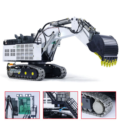 USA Pre-Order by the sea 1/25 RC Metal Double Pump Hydraulic Excavator R9800 Heavy Duty Double Pump Remote Control Diggers ESC Servo Motor Light System