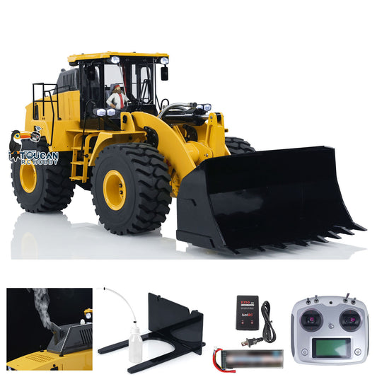 1/14 Metal 470 Hydraulic RC Heavy-duty Radio Control Loader Construction Vehicle Smoke Sounds Painted Assembled Optional Versions