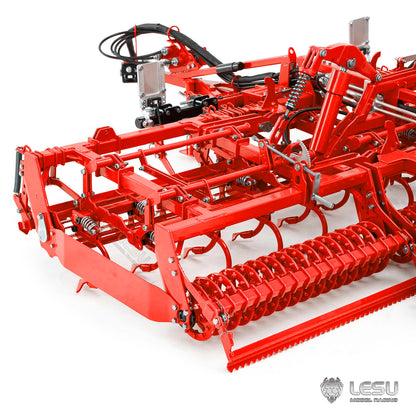 LESU Metal 4x4 1/14 RC Tractor Truck AOUE 1050 K500 Seedbed Pre-sowing Soil Preparation Planter Plough Hydraulic Agricultural Vehicles Frsky PL18EV Lite