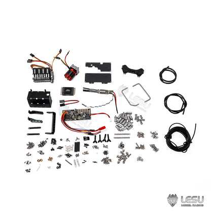 LESU 44023 1/14 Metal RC Off-Road All-Terrain Light Truck Car Remote Controller and Receiver 3 Speed Transmission Smoke Unit Light Sound System