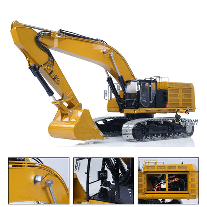 LESU C374F 1/14 Metal Hydraulic RC Excavator B0001 PNP/RTR Real Construction Truck Model with Light System for Model Enthusiast Weekend Outdoor Fun