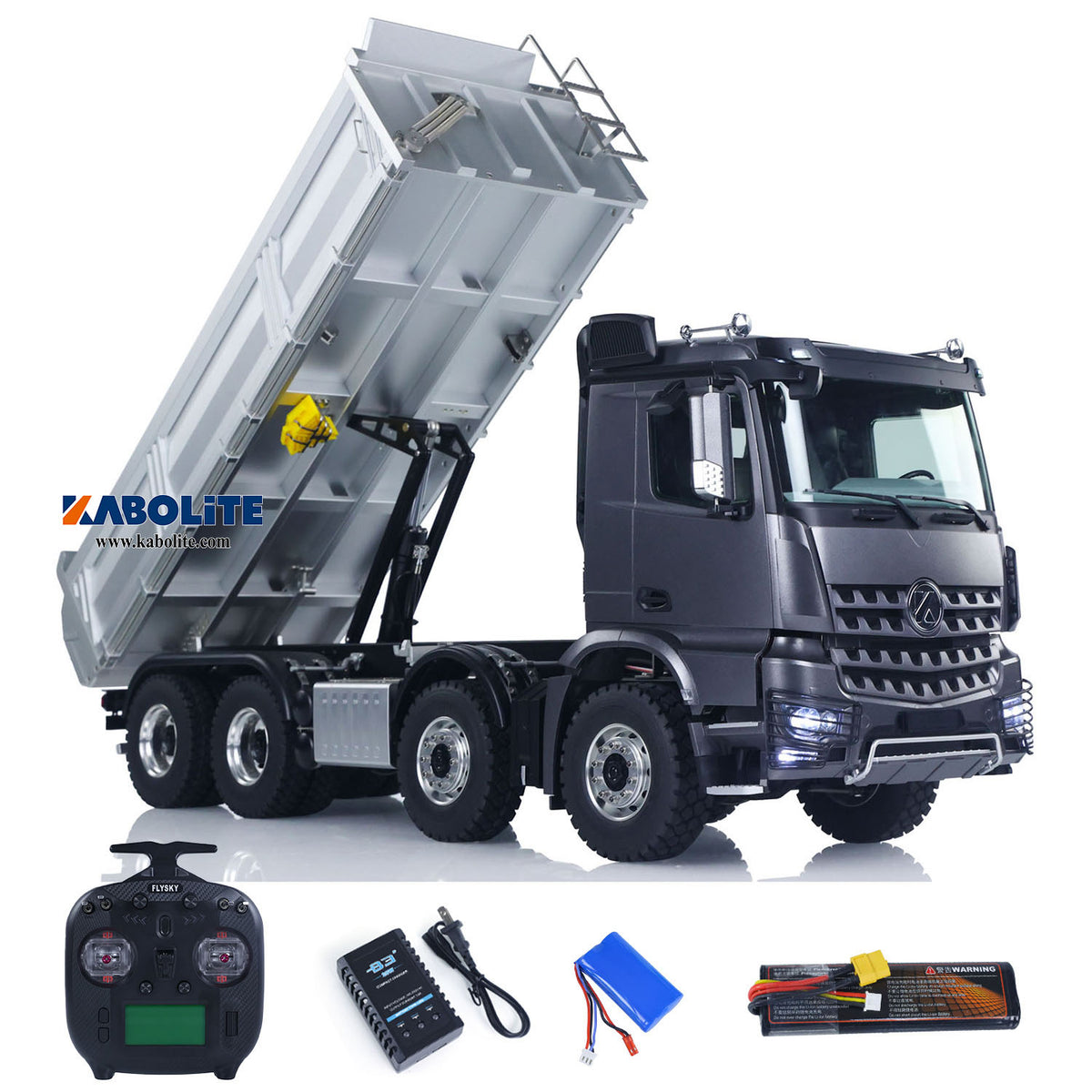 TOUCAN RC HOBBY 1/14 Kabolite K3367 8x8 Metal Hydraulic RC Tipper Remote Control Dump Truck Sonud Light 2Speed Model Battery ST8 Radio Axle Lock