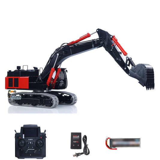 TOUCAN RC HOBBY LESU Aoue ZX490 1/14 Metal RC Hydraulic Excavator B0026 6-Channel Directional Valve 360 Degrees Continuous Rotation High-torque Drive Wheels Lighting System