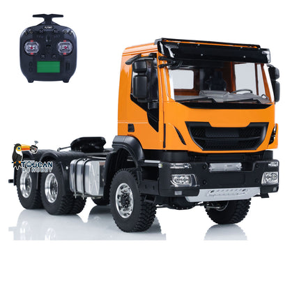 1/14 6x6 RC Tractor Radio Controlled Truck 2-speed Transmission Car Sounds Lights Metal Chassis Servo ESC Motor DIY
