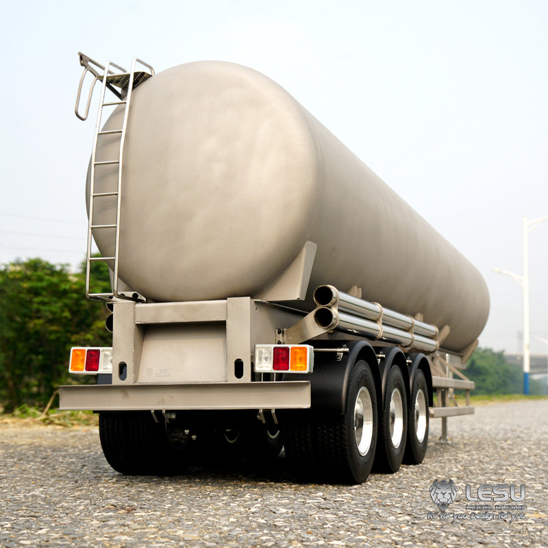 LESU Metal 40Feet Oil Tank Gas-tanker Semi Trailer 1/14 RC Tractor Truck Model