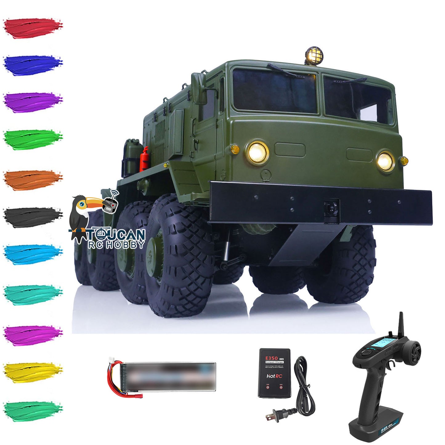 CROSSRC 1/12 8x8 BC8 Military RC Climbing Vehicle Tractor Truck Ready To Run Remote Controlled Crawler Car Hobby Model