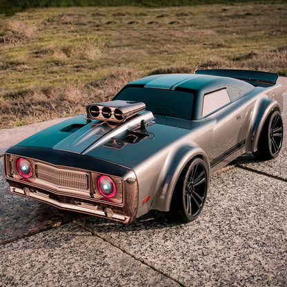 1/16 2.4GHz Remote Control High Speed Drift Car 35km/h 4*4 RC Muscle Car Q142 3Speed RTR Vehicle Brushed Motor LED Angel Eyes