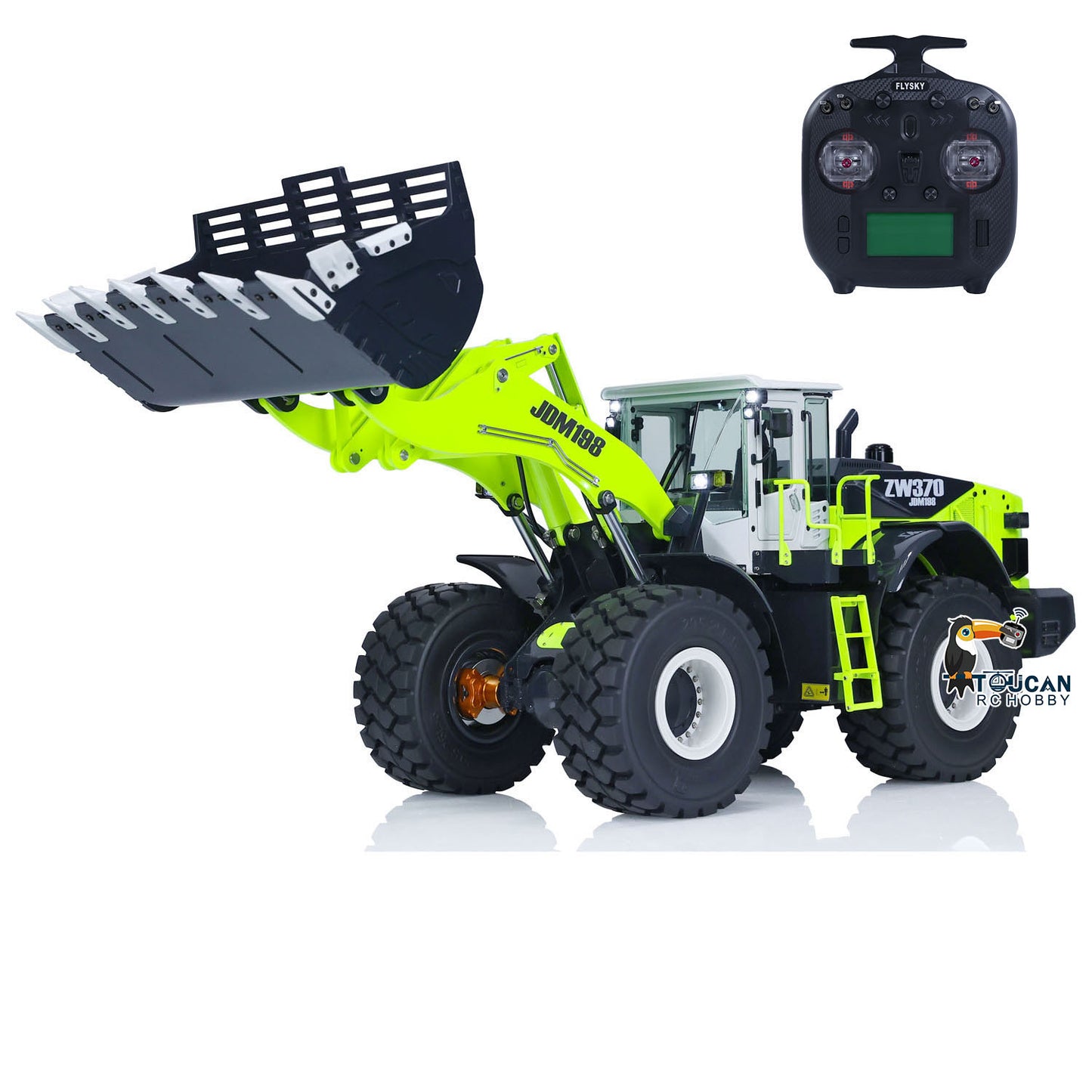 JDModel 198 1/14 RC Hydraulic Equipment Radio Controlled Loaders Ready To Run ZW370 Engineer Electric Car Hobby Model