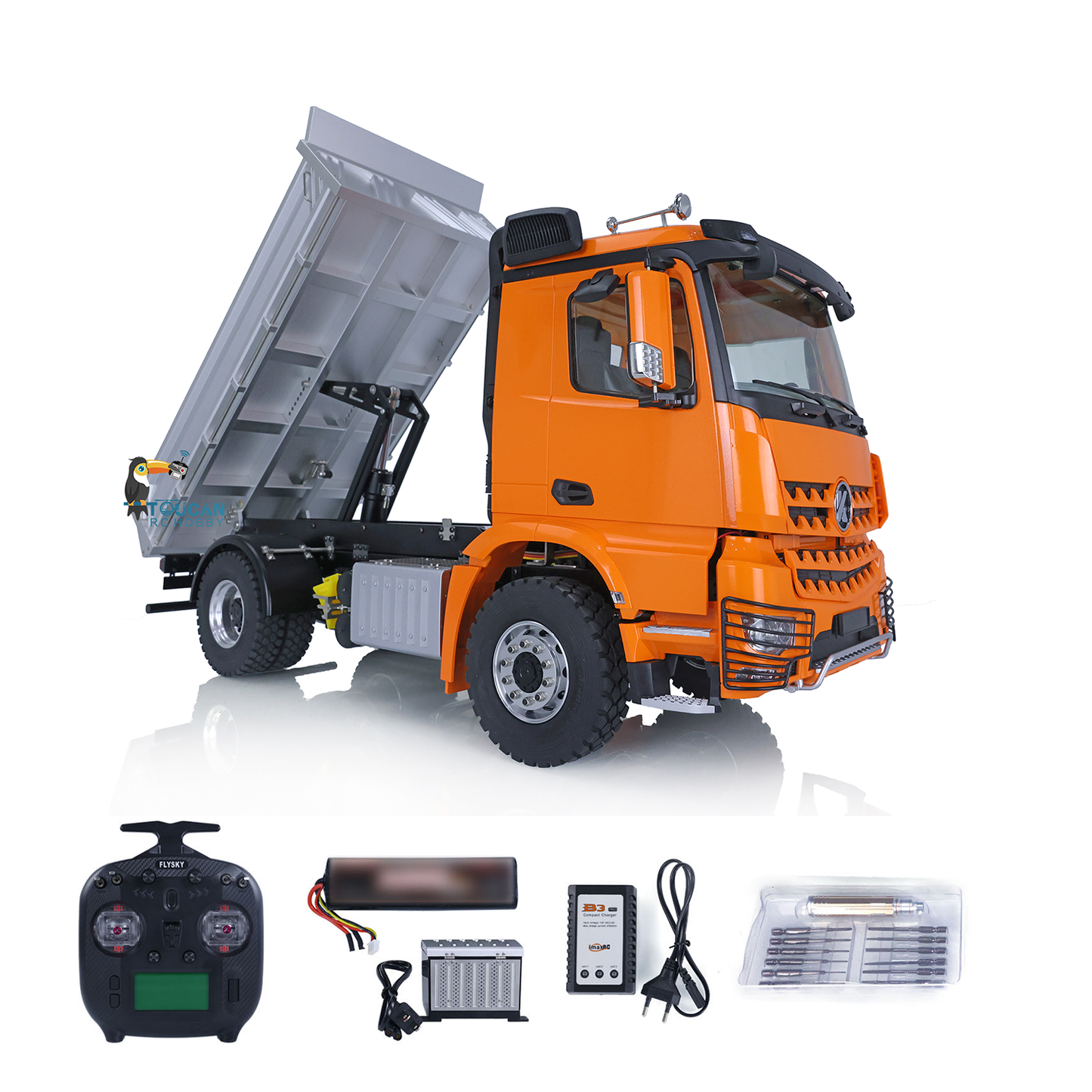 Kabolite 1/14 4*4 Hydraulic RC Dumper K3362 Ready to Run Tipper Sound Light System 2 Speed Gearbox Radio Receiver Birthday Gift