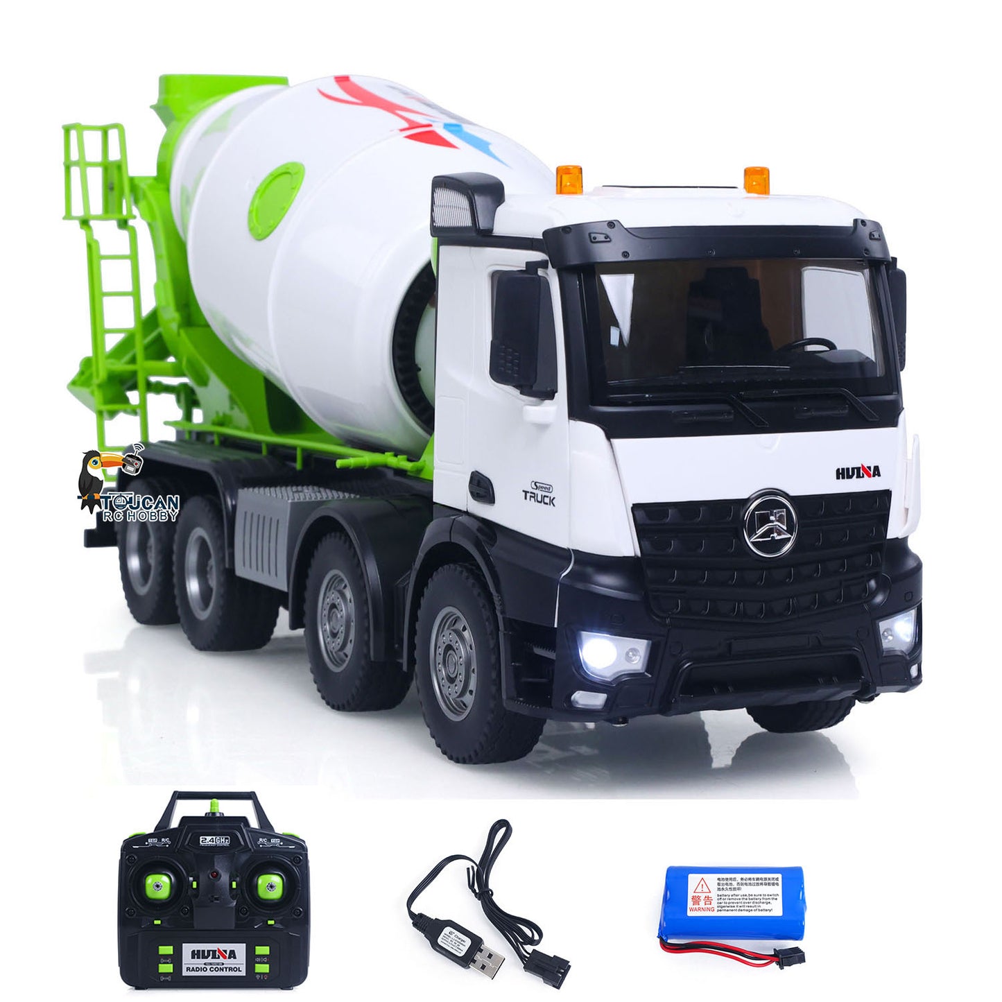 Fast Free Shipping for EU Metal 1/14 RC Mixer Truck RTR 2.4GHz Radio 12CH Light Sound Effects Remote Control Agitating Lorry Finished Model Toys Battery