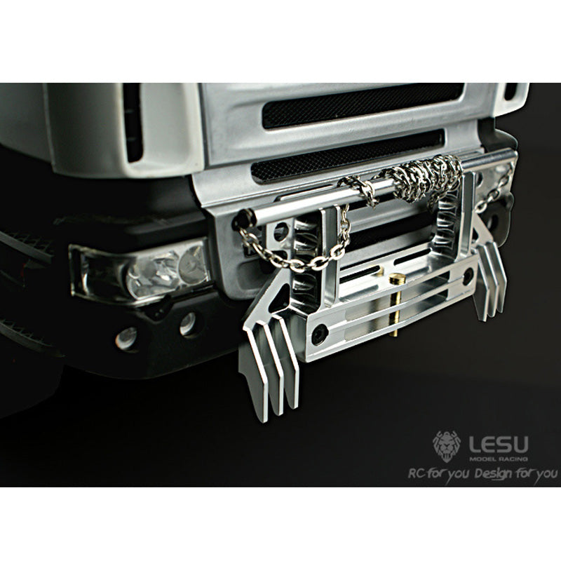 LESU Metal Front Bumper Chain Hook for 1/14 Scale R620 R470 RC Models Tractor Truck Radio Controlled Tamiiya