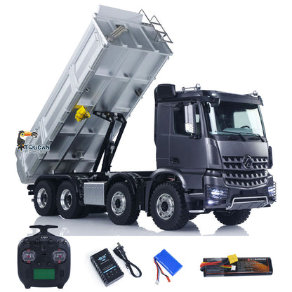 1/14 Kabolite K3367 8x8 Metal Hydraulic RC Tipper Remote Control Dump Truck Sonud Light 2Speed Model Battery ST8 Radio Axle Lock