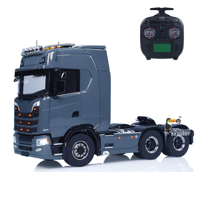 770S 1/14 6X6 RC Tractor Truck Liftable Rear Axle Wheel Hub Reduction Differential Locks Hobbywing ESC Flysky ST8 Light System