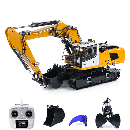 MTMODEL 1:14 946-3 3 Arms Metal RC Remote Control Hydraulic Excavator Heavy Machine Digger Model Tiltable Clamshell Bucket