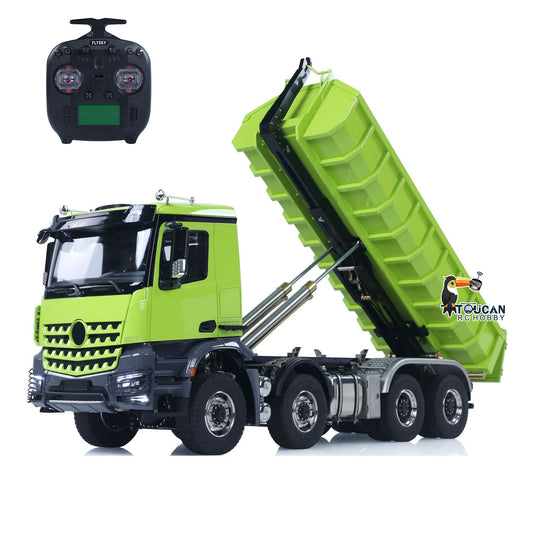 1/14 8x8 Metal Hydraulic RC Dumper Tipper Car Radio Control Full Dump Trucks with Standard Bucket Hobby Model DIY PNP