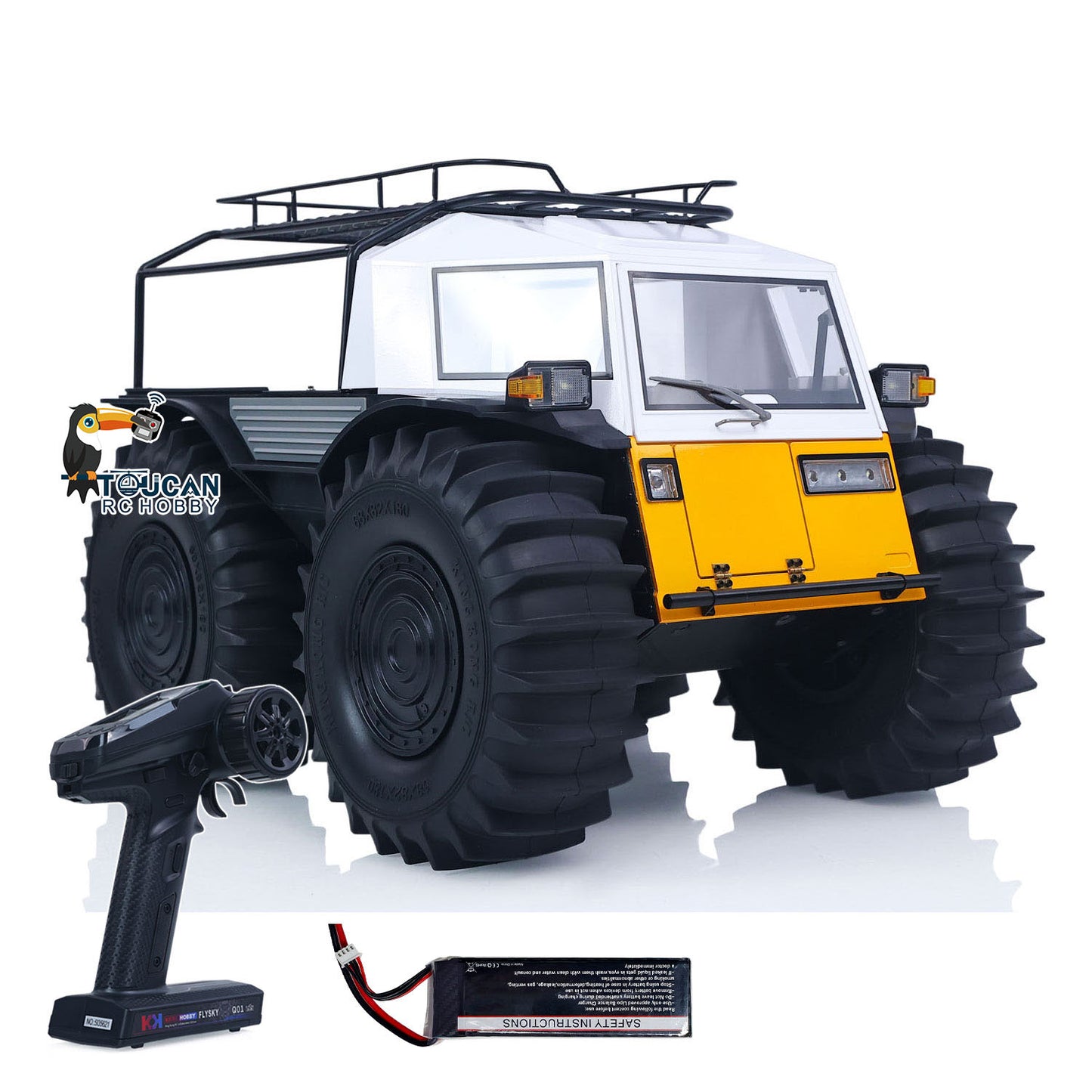 1/10 Scale All-terrain RC Off-road Vehicle Amphibious Climbing Car KIT/RTR D-E077 Painted Light Sound System