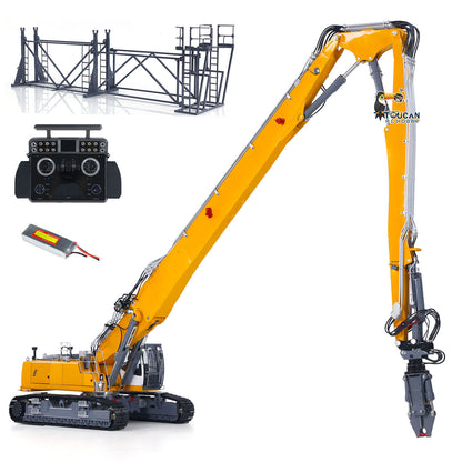 Second Hand 1/14 RC Full Hydraulic Demolition Excavator LESU LR960 Digger Battery Frsky XE