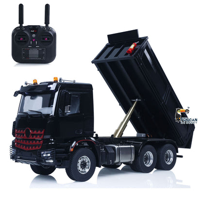 In Stock MDMODEL 3348 6x6 Metal Chassis 1/14 RC Hydraulic Dump Truck Remote Control Tipper 2Speed Gearbox Light Sound HotRC Radio