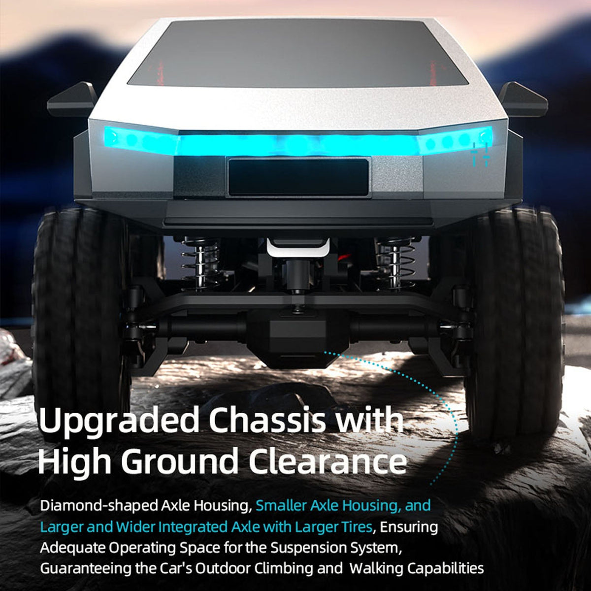 TOUCAN RC HOBBY JJRC 1:18 RC Rock Crawler Car C8818 2.4GHz Wireless Control Four Wheel Drive Climbing Car 2Speed Brushed Motor Battery Light RTR