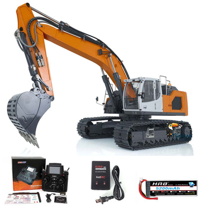 XDRC 1/14 Hydraulic RC Excavator Upgraded 5CH Valve for PL18EV Radio 945 Painted Assembled Digger W/ Light Sound System