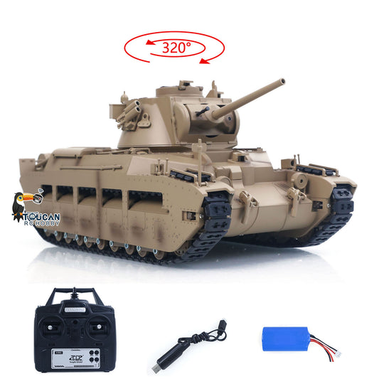 Fast Free Shipping for EU Tongde 1/16 Remote Control Military Tank Matilda III IV Turret Rotation 320 Degree IR Lights Sounds RC Electric Model Smoke Unit