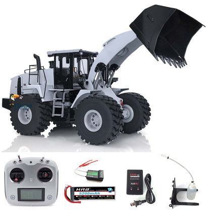 US Stock Metal 1/14 Scale Hydraulic 470 Remote Controlled Loader WA470 Model Ready to Run Construction Vehicle Electric Car 980L Engineering Vehicle ESC Motor Servo Lights Charger