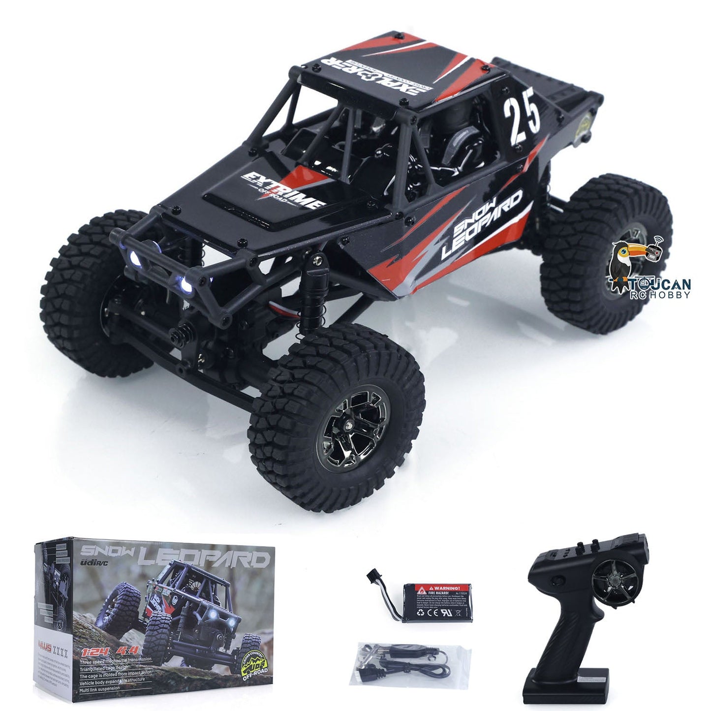 US Stock UdiRC UCX2405PRO 1/24 2.4G 4WD RC Rock Crawler Brushless Motor ESC Radio Controlled Off-Road Vehicles RTR Model Car Toys Battery