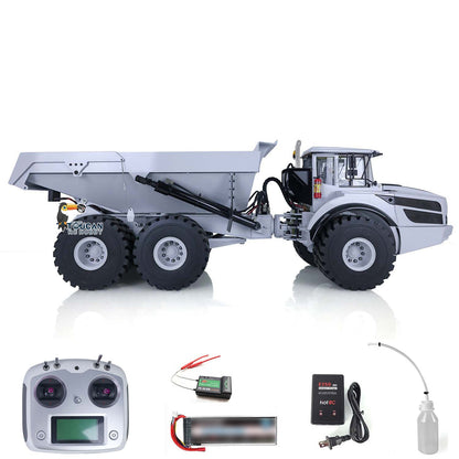 XDRC Metal 1/14 RC Hydraulic Articulated Truck A40G 6*6 Radio Controlled Dumper Tipper RTR Car Model Construction Vehicles