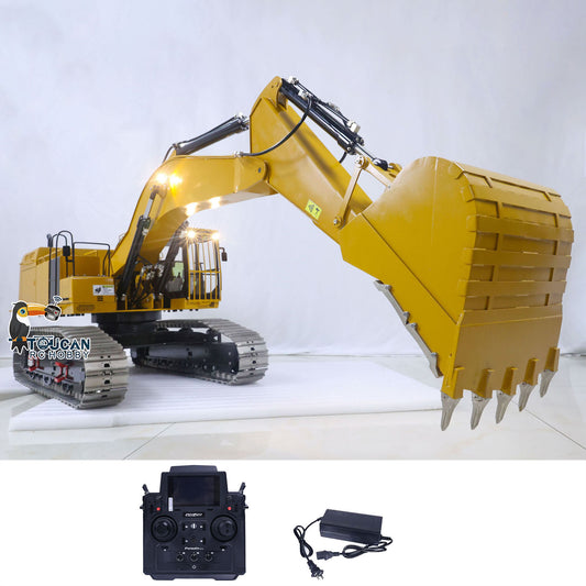 240KG! Metal 1/8 390F RC Hydraulic Excavator Heavy Duty Construction Vehicles Remote Control Digger ESC Servo RTR Light Sound System