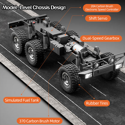 TOUCAN RC HOBBY JJRC C8823C 1/12 6x6 RC Crawler Car Remote Control Off Road Rock Climbing Truck 2 Speed Gearbox LED Lights 370 Brushed Motor