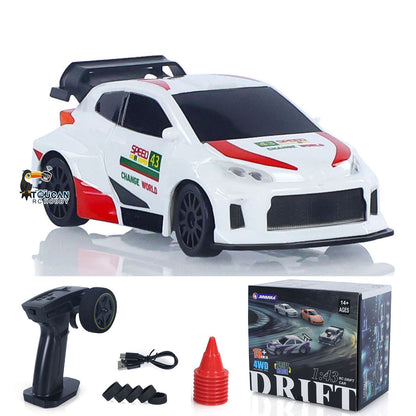 High Speed 2.4G Mini RC Drift Car 1/43 Racing Vehicles Gyroscope 4WD Ready to Go Mini Car Radio Battery Lights Model