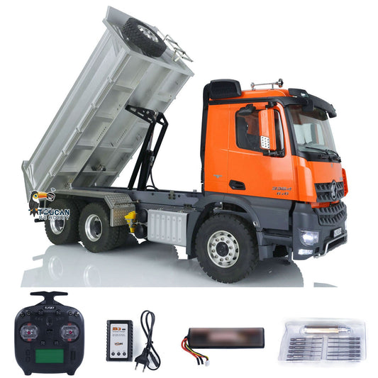 Fast Free Shipping Kabolite 6x6 Hydraulic RC Dumper Truck 1/14 K3364 Tipper Cars Simulation Vehicle Model 2Speed Gearbox Motor
