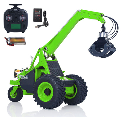 TOUCAN 1/14 RC Hydraulic Log Loader LESU AOUE 225A Remote Control Sugarcane Loader Grabber 4CH Valve RTR Model Battery Radio