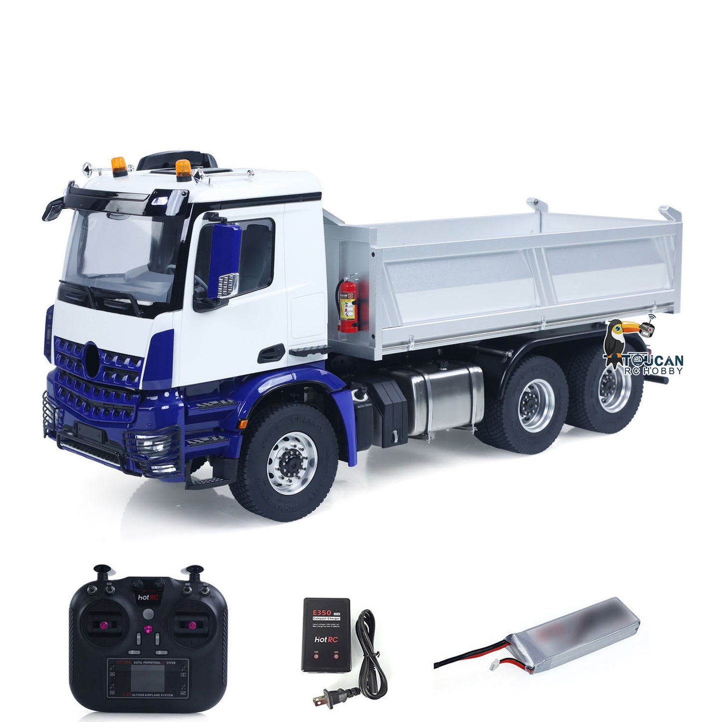 6X6 Metal Chassis RTR 1/14 Radio Controlled Hydraulic Tipper RC Dump Truck NO Lock Light Sound Radio Battery Construction Car