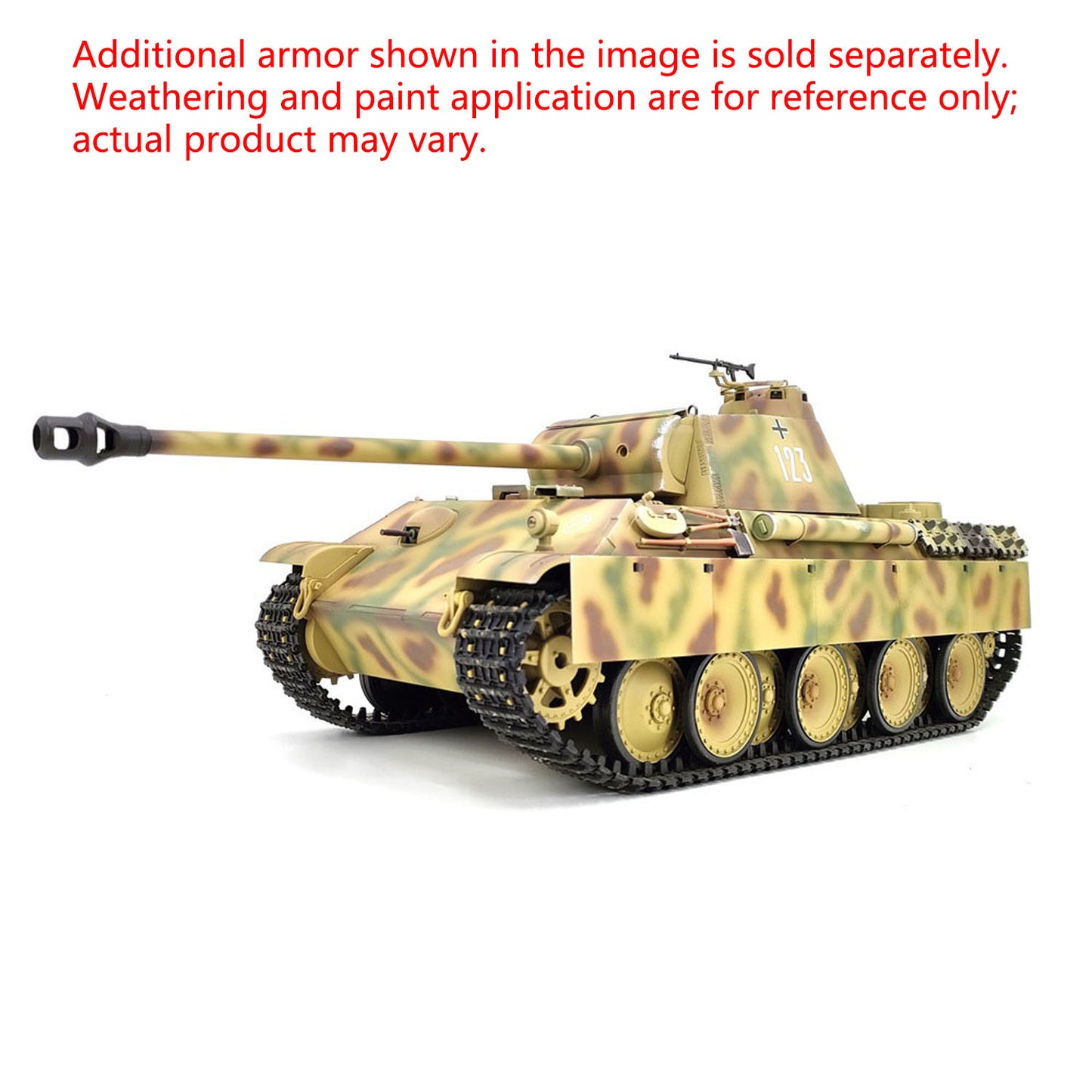 Henglong RTR 1/16 7.0 RC Tank German Panther G 3879 Steel Gearbox BB IR Sound Smoking 2.4G Radio 1800MAH Battery 320 Degree