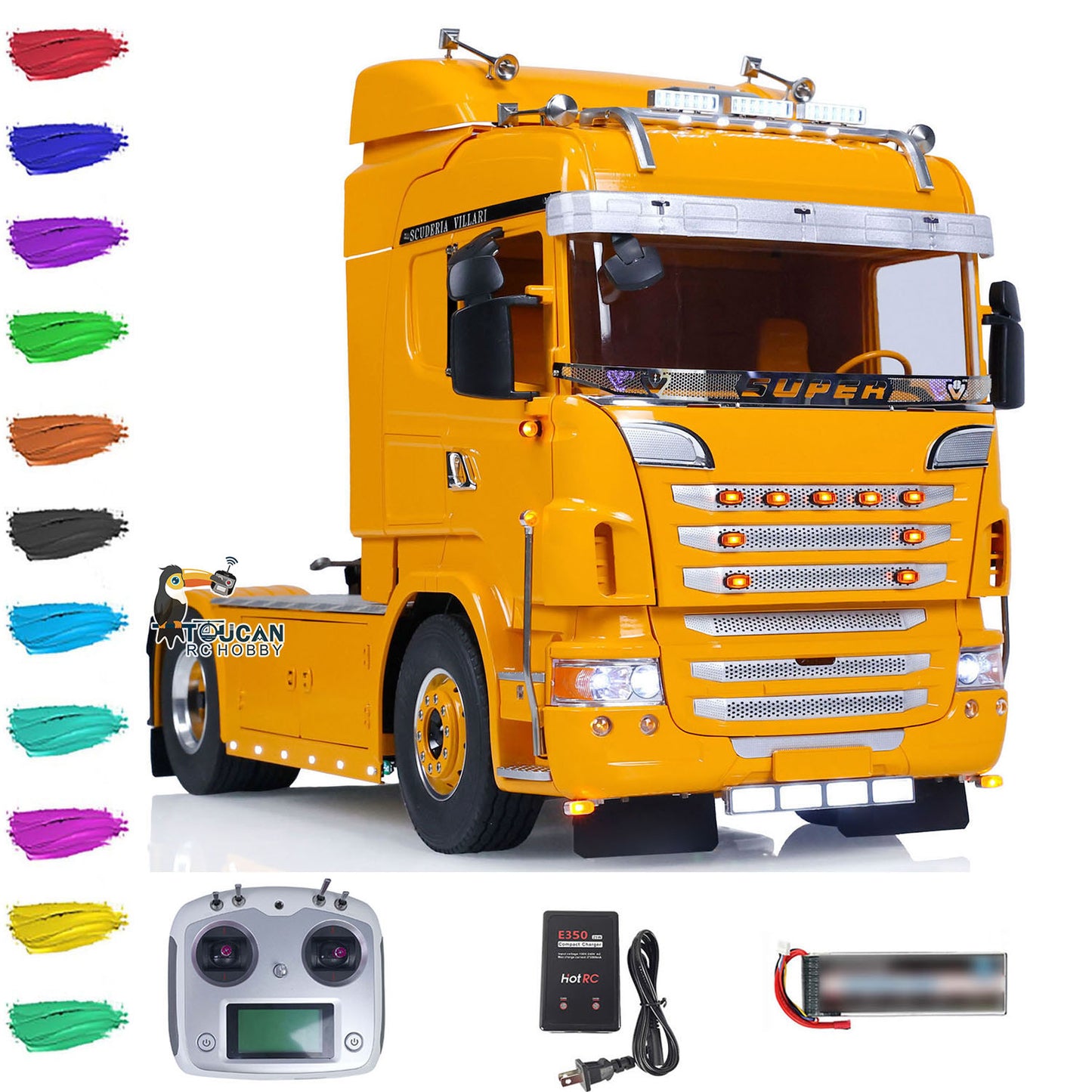 TOUCAN 4X4 Metal Chassis 1/14 RC Tractor Truck DIY Customized for R730 Cars