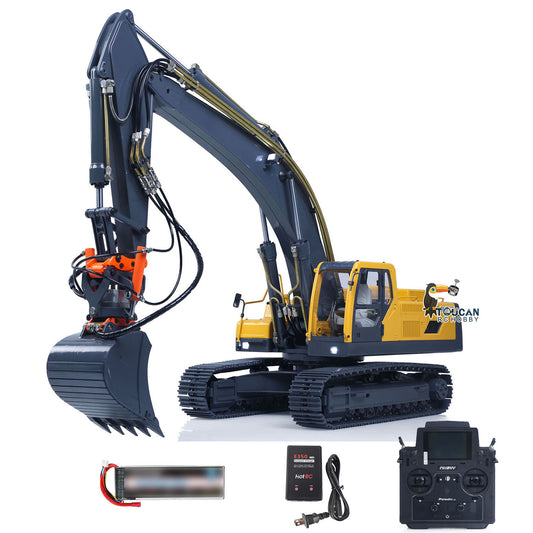 In Stock JDM V2 1/14 RC Digger Radio Control Excavator Upgraded Cars EC360 with Sound Light Module FlySky PL18 ESC Servo Motor