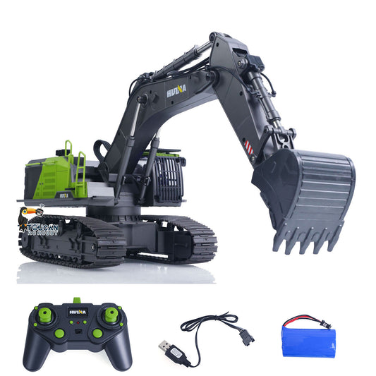 US Stock HUINA 1:14 Scale 593 1593 RTR Truck Model RC Excavator Car Battery 2.4Ghz Remote Control Light Sound